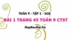 Bài 1 trang 45 Toán 9 tập 1 Chân trời sáng tạo